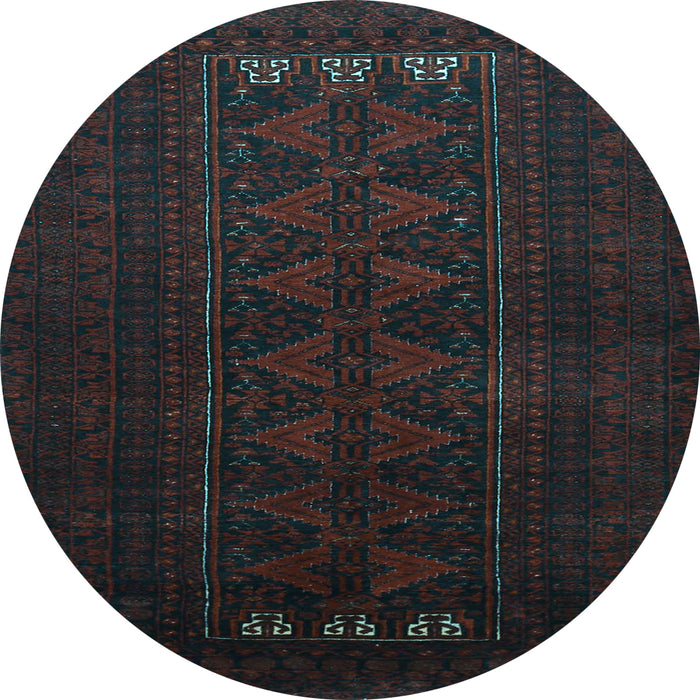 Round Persian Light Blue Traditional Rug, tr1734lblu