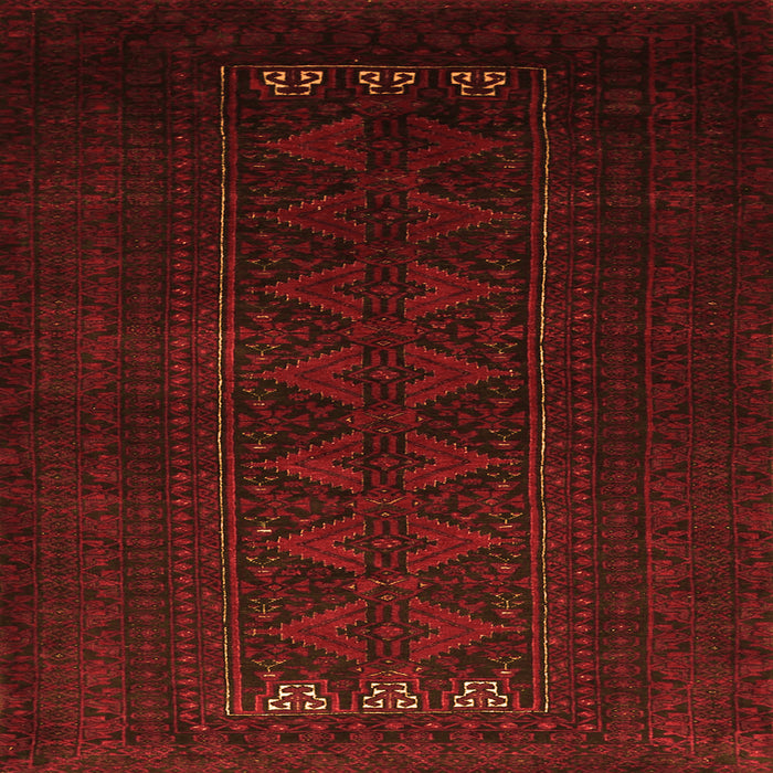 Round Machine Washable Persian Orange Traditional Area Rugs, wshtr1734org