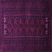 Square Machine Washable Persian Purple Traditional Area Rugs, wshtr1734pur