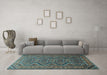 Machine Washable Persian Light Blue Traditional Rug in a Living Room, wshtr1735lblu