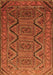 Serging Thickness of Machine Washable Persian Orange Traditional Area Rugs, wshtr1735org