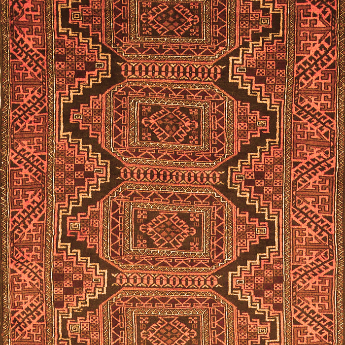 Serging Thickness of Machine Washable Persian Orange Traditional Area Rugs, wshtr1735org