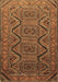 Machine Washable Persian Brown Traditional Rug, wshtr1735brn