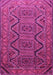 Machine Washable Persian Pink Traditional Rug, wshtr1735pnk