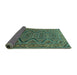 Sideview of Persian Turquoise Traditional Rug, tr1735turq