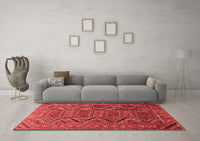 Machine Washable Persian Red Traditional Rug, wshtr1735red