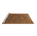 Sideview of Machine Washable Persian Brown Traditional Rug, wshtr1735brn