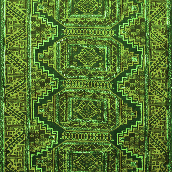 Serging Thickness of Machine Washable Persian Green Traditional Area Rugs, wshtr1735grn