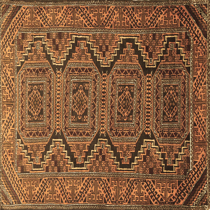 Square Persian Brown Traditional Rug, tr1735brn