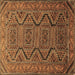 Square Persian Brown Traditional Rug, tr1735brn