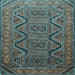 Square Persian Light Blue Traditional Rug, tr1735lblu