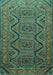 Machine Washable Persian Turquoise Traditional Area Rugs, wshtr1735turq