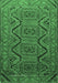 Machine Washable Persian Emerald Green Traditional Area Rugs, wshtr1735emgrn