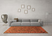 Machine Washable Persian Orange Traditional Area Rugs in a Living Room, wshtr1735org