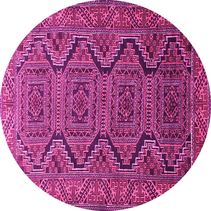 Round Persian Pink Traditional Rug, tr1735pnk