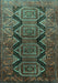 Machine Washable Persian Turquoise Traditional Area Rugs, wshtr1736turq