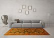 Machine Washable Persian Yellow Traditional Rug in a Living Room, wshtr1736yw