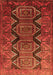 Serging Thickness of Machine Washable Persian Orange Traditional Area Rugs, wshtr1736org