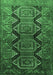 Machine Washable Persian Emerald Green Traditional Area Rugs, wshtr1736emgrn