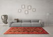 Machine Washable Persian Orange Traditional Area Rugs in a Living Room, wshtr1736org