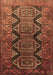 Machine Washable Persian Brown Traditional Rug, wshtr1736brn