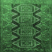 Square Persian Emerald Green Traditional Rug, tr1736emgrn