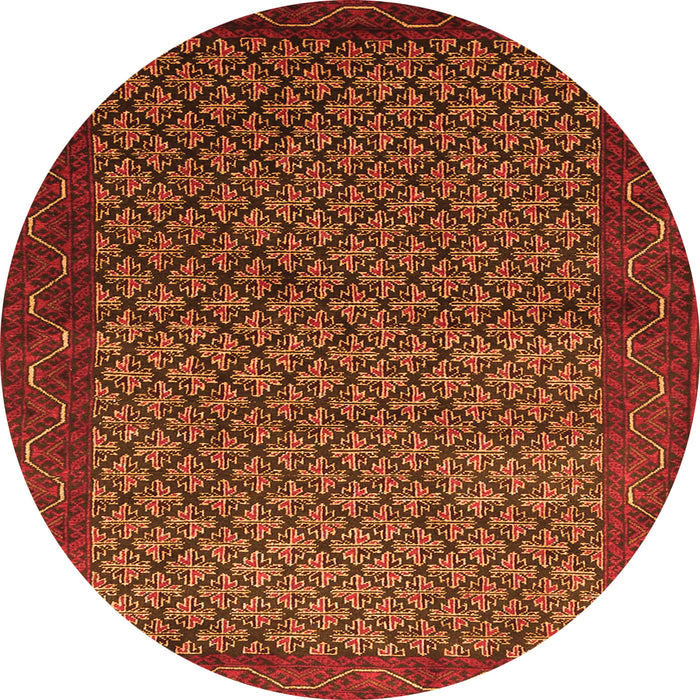 Square Persian Orange Traditional Rug, tr1737org