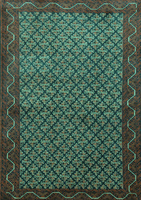 Persian Turquoise Traditional Rug, tr1737turq