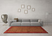 Machine Washable Persian Orange Traditional Area Rugs in a Living Room, wshtr1737org