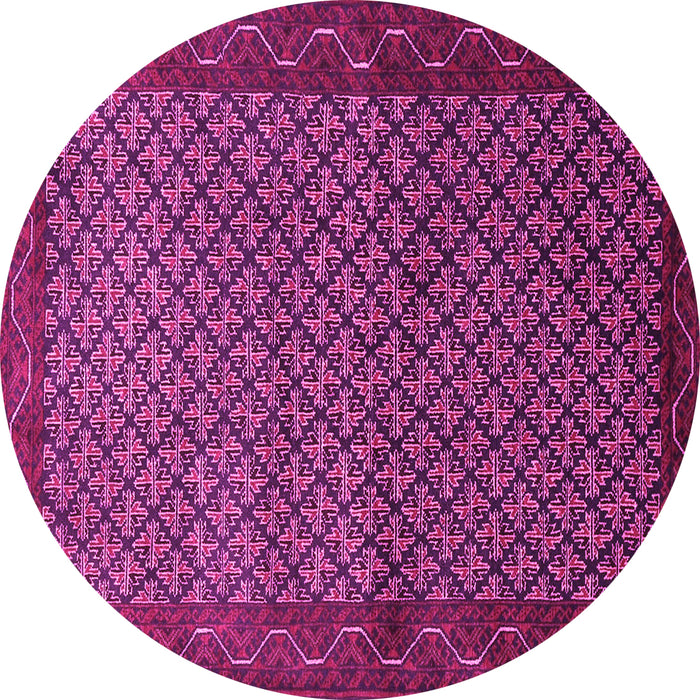 Round Persian Pink Traditional Rug, tr1737pnk