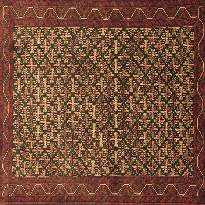 Square Machine Washable Persian Brown Traditional Rug, wshtr1737brn