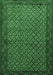 Machine Washable Persian Emerald Green Traditional Area Rugs, wshtr1737emgrn