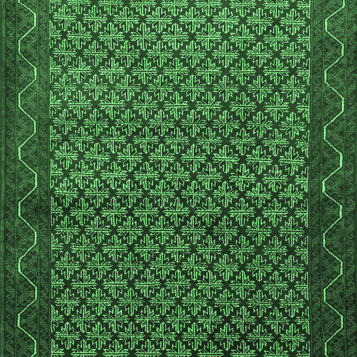 Machine Washable Persian Emerald Green Traditional Area Rugs, wshtr1737emgrn
