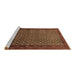 Sideview of Machine Washable Persian Brown Traditional Rug, wshtr1737brn