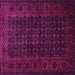 Square Machine Washable Persian Pink Traditional Rug, wshtr1738pnk