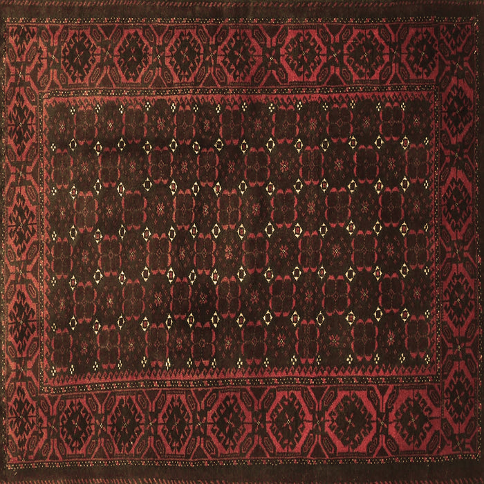 Square Persian Brown Traditional Rug, tr1738brn