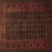 Square Persian Brown Traditional Rug, tr1738brn