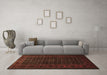 Machine Washable Persian Brown Traditional Rug in a Living Room,, wshtr1738brn