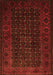 Serging Thickness of Machine Washable Persian Orange Traditional Area Rugs, wshtr1738org