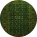 Machine Washable Persian Green Traditional Area Rugs, wshtr1738grn