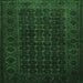 Square Persian Emerald Green Traditional Rug, tr1738emgrn