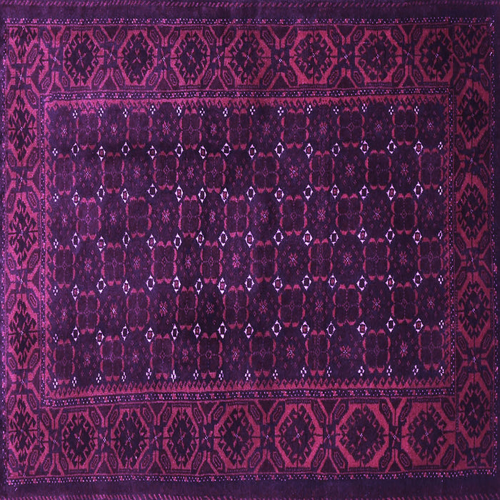 Square Machine Washable Persian Purple Traditional Area Rugs, wshtr1738pur