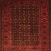 Serging Thickness of Persian Orange Traditional Rug, tr1738org