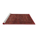 Sideview of Machine Washable Traditional Tomato Red Rug, wshtr1739