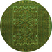 Machine Washable Persian Green Traditional Area Rugs, wshtr1739grn