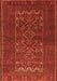 Serging Thickness of Machine Washable Persian Orange Traditional Area Rugs, wshtr1739org