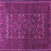 Square Persian Purple Traditional Rug, tr1739pur