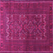 Square Persian Pink Traditional Rug, tr1739pnk