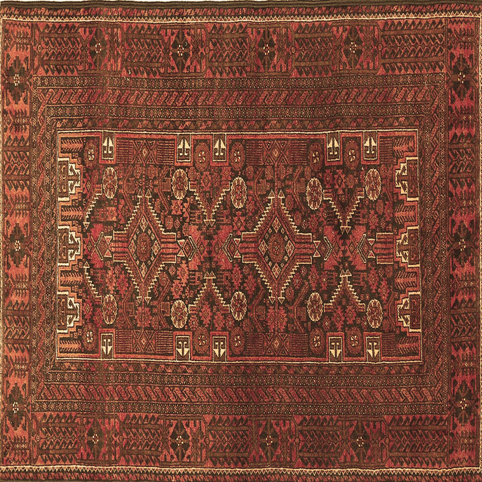 Square Persian Brown Traditional Rug, tr1739brn