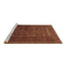 Sideview of Machine Washable Persian Brown Traditional Rug, wshtr1739brn